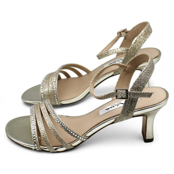 Nina Women's Nelena Evening Sandals - Light Gold - Picture 5 of 7